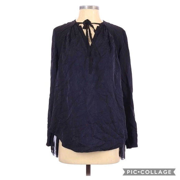 Rebecca Taylor Silk Sexy Semi Sheer Back Blouse - Picture 1 of 3